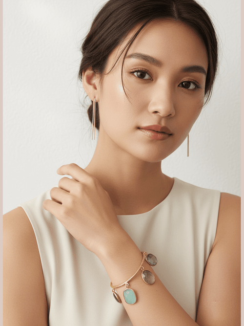 Aganya kreation Bracelets Akshara Bracelet - Elegant Natural Quartz Jewelry Multi 2