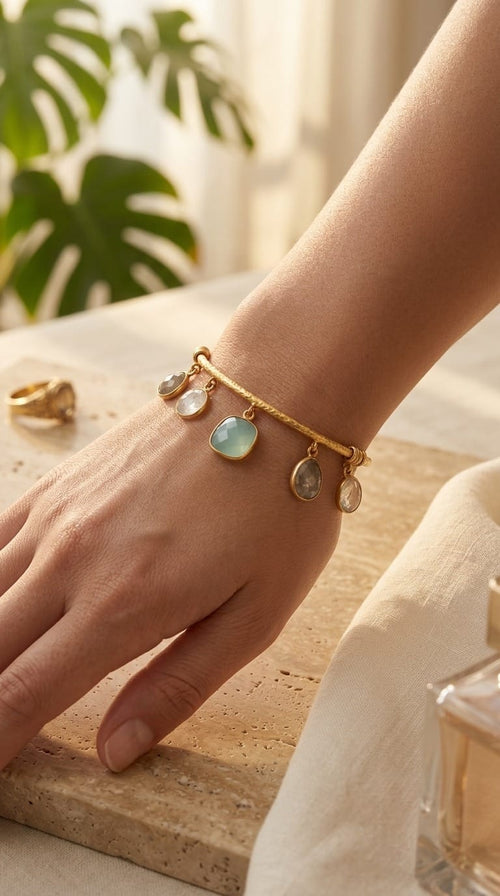Aganya kreation Bracelets Akshara Bracelet - Elegant Natural Quartz Jewelry Multi 2