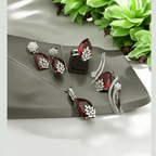Aganya kreation Bracelets Akshita Combo: Elegant Silver Plated Jewelry Set