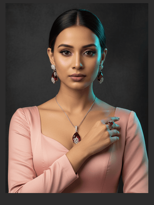 Aganya kreation Bracelets Akshita Combo: Elegant Silver Plated Jewelry Set