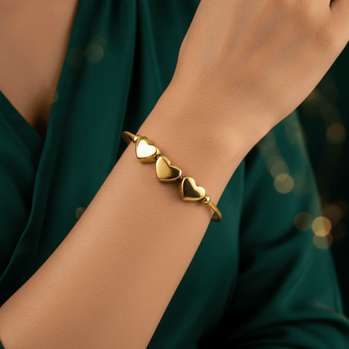 Aganya kreation Bracelets B-115 18k Gold Plated Stainless Steel Tarnish Free Waterproof Female Jewellery