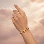 Aganya kreation Bracelets B-117 18k Gold Plated Stainless Steel Tarnish Free Waterproof Female Jewellery