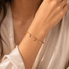Aganya kreation Bracelets B-129 18k Gold Plated Stainless Steel Tarnish Free Waterproof Female Jewellery