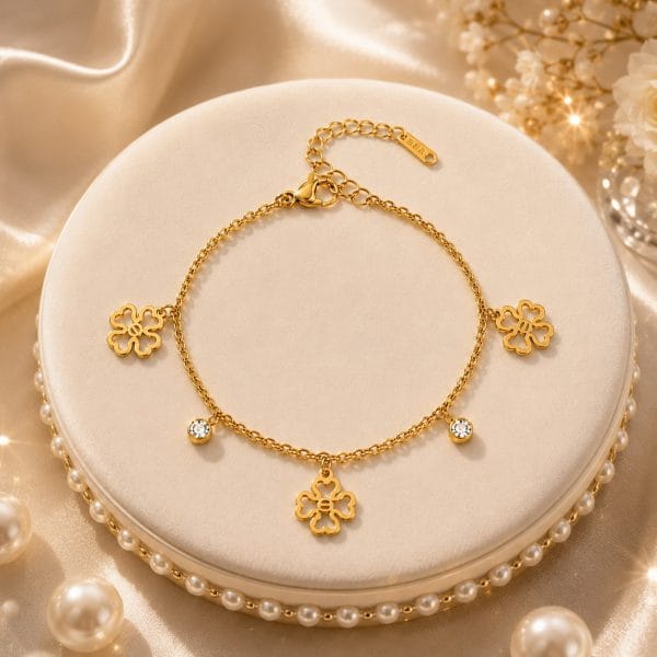 Aganya kreation Bracelets B-131 18k Gold Plated Stainless Steel Tarnish Free Waterproof Female Jewellery