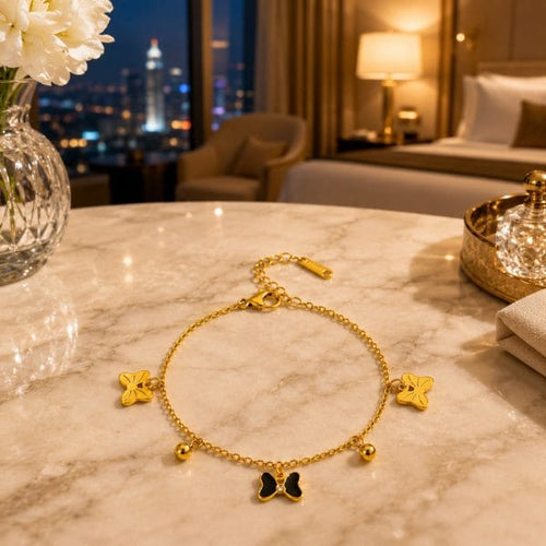 Aganya kreation Bracelets B-135 18k Gold Plated Stainless Steel Tarnish Free Waterproof Female bracelet
