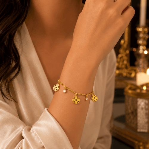 Aganya kreation Bracelets B-139 18k Gold Plated Stainless Steel Tarnish Free Waterproof Female Jewellery