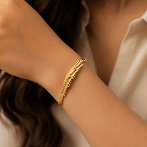Aganya kreation Bracelets B-144  18k Gold Plated Stainless Steel Tarnish Free Waterproof Female Jewellery