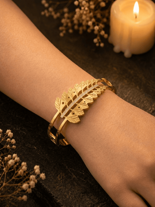 Aganya kreation Bracelets B-151  18k Gold Plated Stainless Steel Tarnish Free Waterproof Female Jewellery