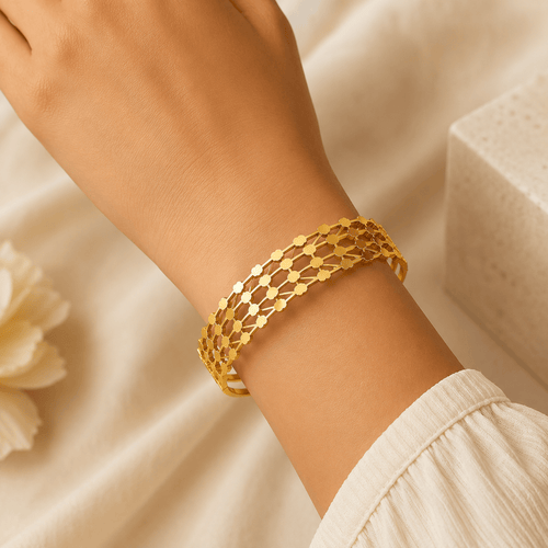Aganya kreation Bracelets B-156  18k Gold Plated Stainless Steel Tarnish Free Waterproof Female Jewellery