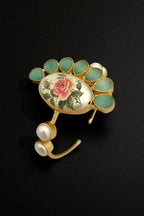 Aganya kreation Bracelets Brahmi Real Pearl Bracelet - Elegant Brass & Gold Finish