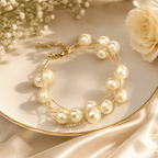Aganya kreation Bracelets Elegant Jasmine Bracelet with Gold Plating and Pearls
