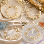 Aganya kreation Bracelets Elegant Jasmine Bracelet with Gold Plating and Pearls