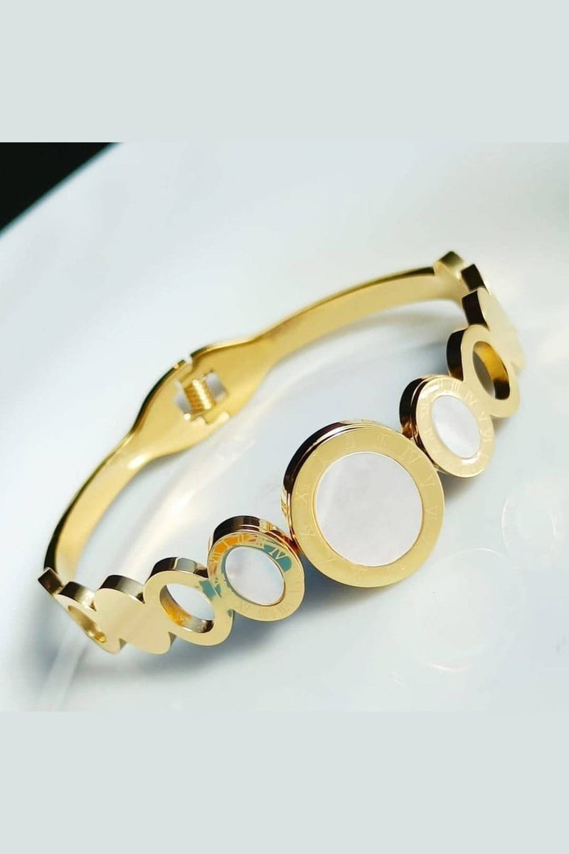 Aganya kreation Bracelets Elegant White Mop Bracelet - Hypoallergenic Stainless Steel anti tarnish