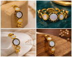 Aganya kreation Bracelets Elegant White Mop Bracelet - Hypoallergenic Stainless Steel anti tarnish