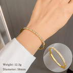 Garol 18k Gold Plated Stainless Steel Tarnish Free Bracelet