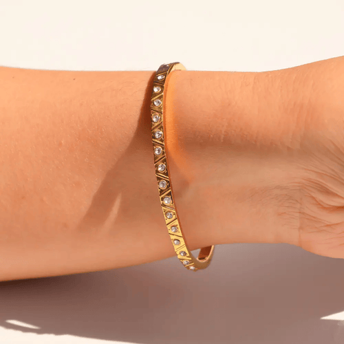 Garol 18k Gold Plated Stainless Steel Tarnish Free Bracelet