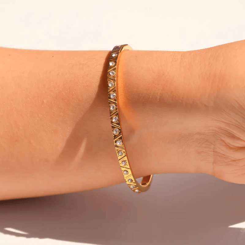 Garol 18k Gold Plated Stainless Steel Tarnish Free Bracelet