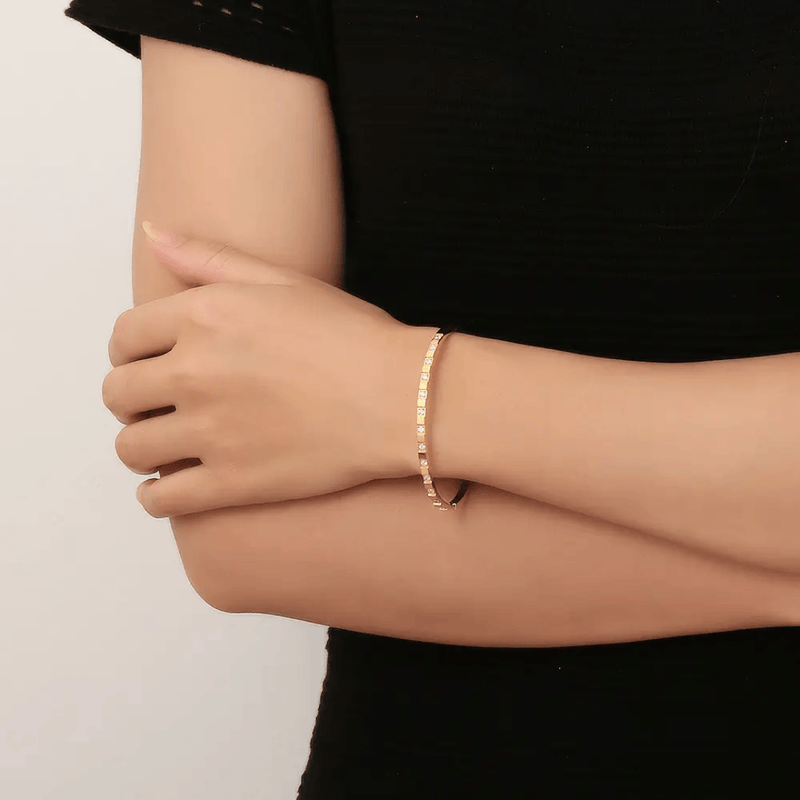 Garol 18k Gold Plated Stainless Steel Tarnish Free Bracelet