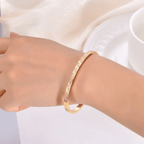 Garol 18k Gold Plated Stainless Steel Tarnish Free Bracelet