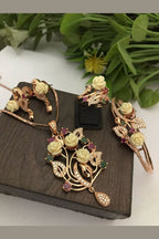 Aganya kreation Bracelets Hema Combo - Elegant Rose Gold Jewelry Set