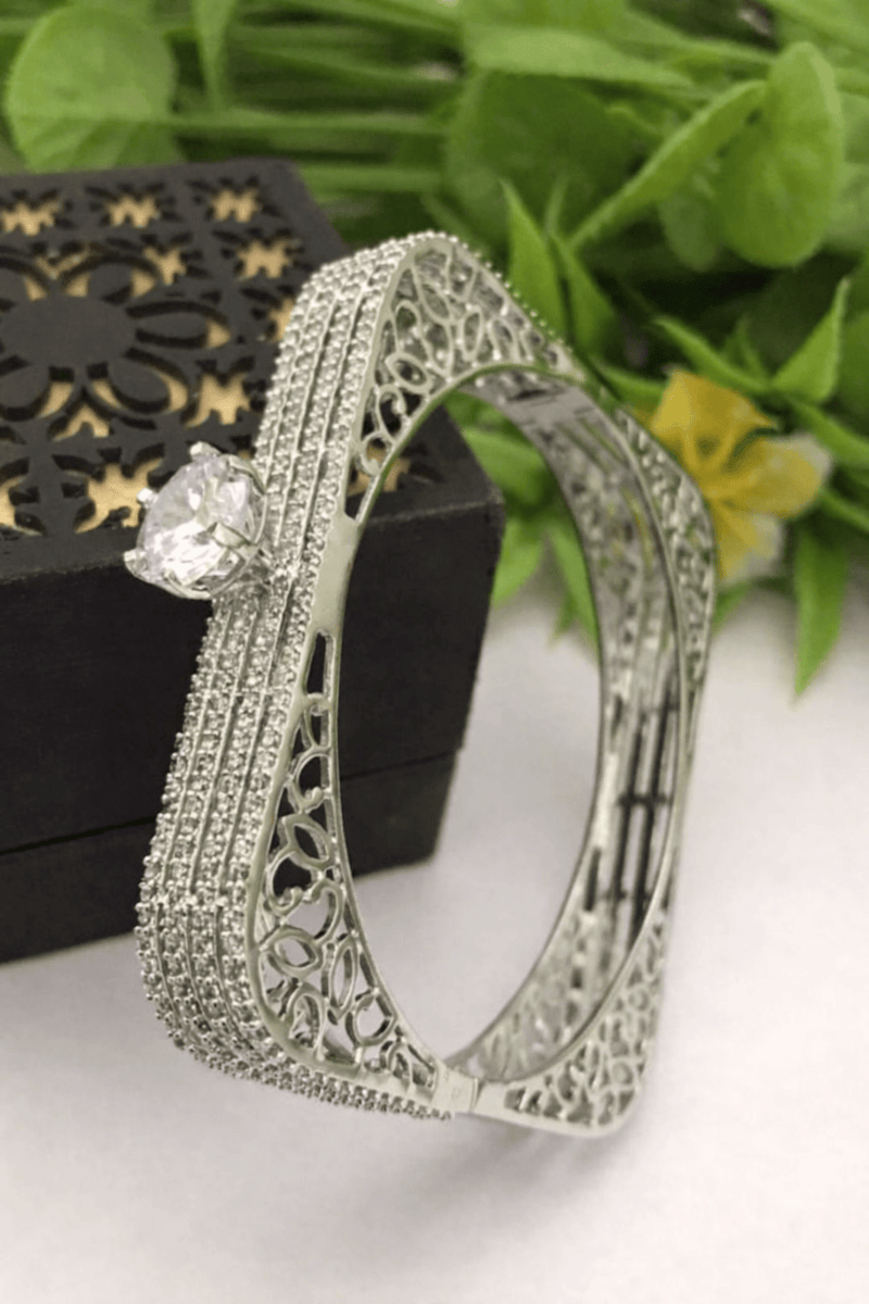 Aganya kreation Bracelets Humaira Bracelet - Elegant Openable Design with American Diamonds