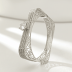 Aganya kreation Bracelets Humaira Bracelet - Elegant Openable Design with American Diamonds