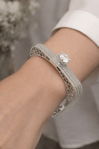 Aganya kreation Bracelets Humaira Bracelet - Elegant Openable Design with American Diamonds