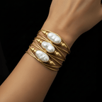 Aganya kreation Bracelets Kusha Fusion Bracelet - Handcrafted Baroque Pearl Elegance