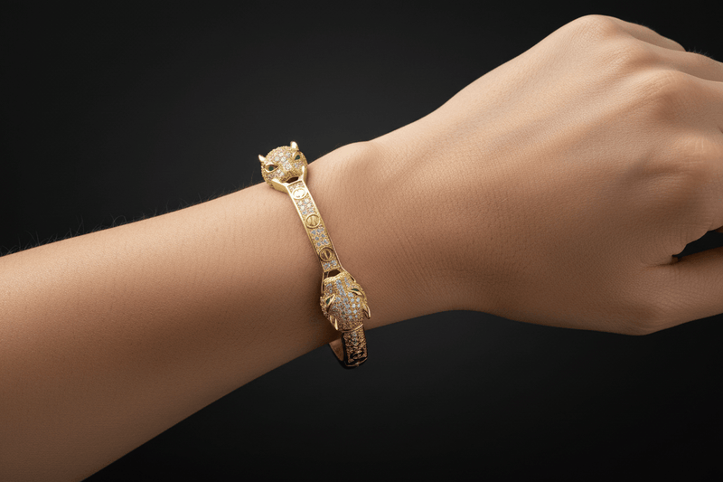 Aganya kreation Bracelets Leo Bracelet - Gold Plated with CZ Stones anti tarnish 18k Gold Plated