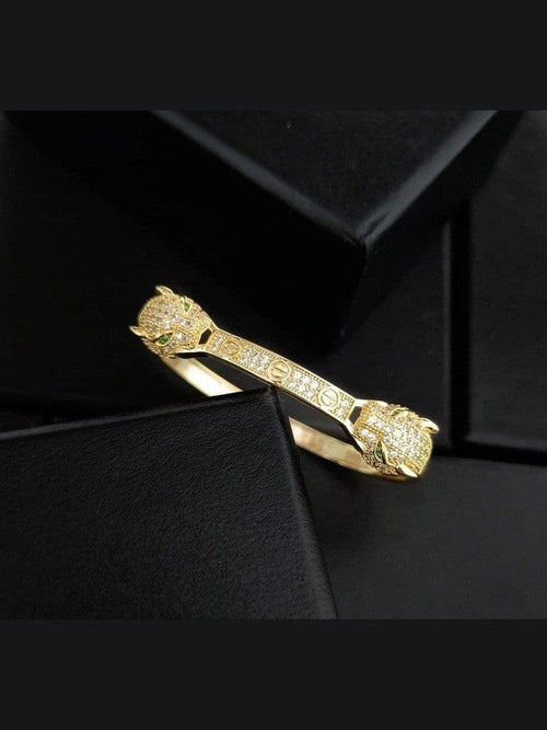 Aganya kreation Bracelets Leo Bracelet - Gold Plated with CZ Stones anti tarnish 18k Gold Plated Golden mania