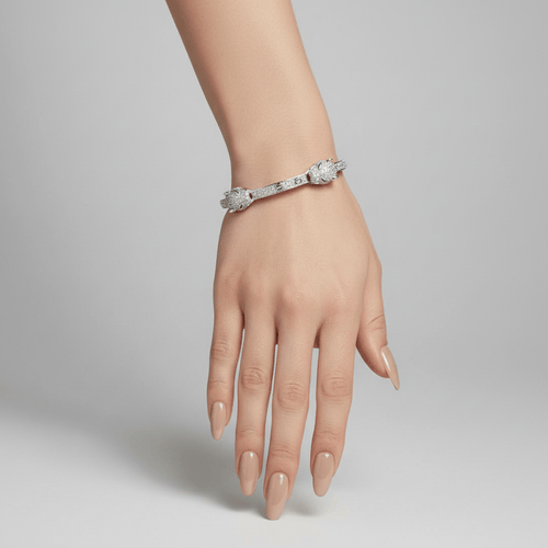Aganya kreation Bracelets Leo Bracelet - Gold Plated with CZ Stones anti tarnish 18k Gold Plated Silver bash