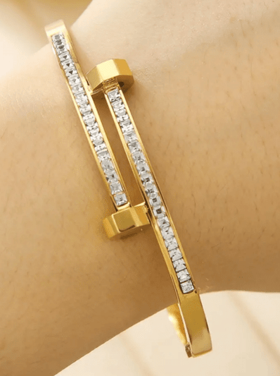 Aganya kreation Bracelets Luna Twist Bracelet - 18k Gold Plated Stainless Steel