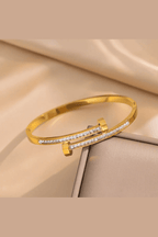 Aganya kreation Bracelets Luna Twist Bracelet - 18k Gold Plated Stainless Steel