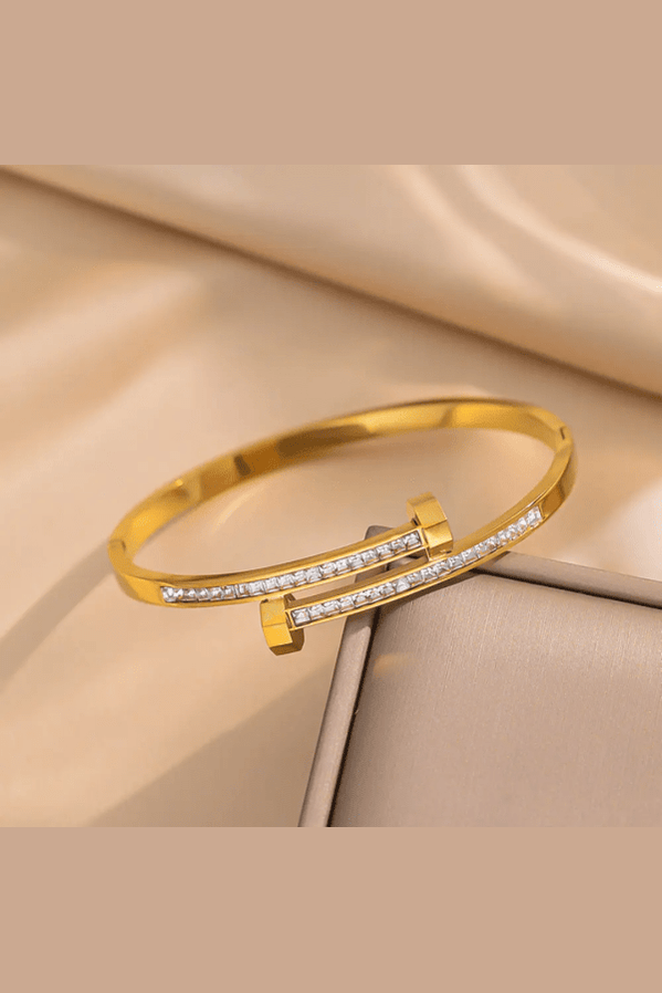Aganya kreation Bracelets Luna Twist Bracelet - 18k Gold Plated Stainless Steel