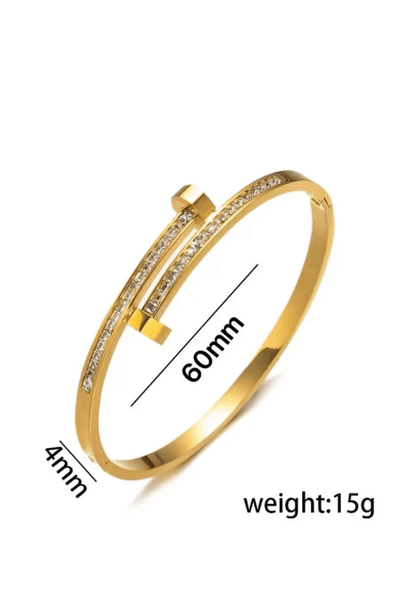 Aganya kreation Bracelets Luna Twist Bracelet - 18k Gold Plated Stainless Steel