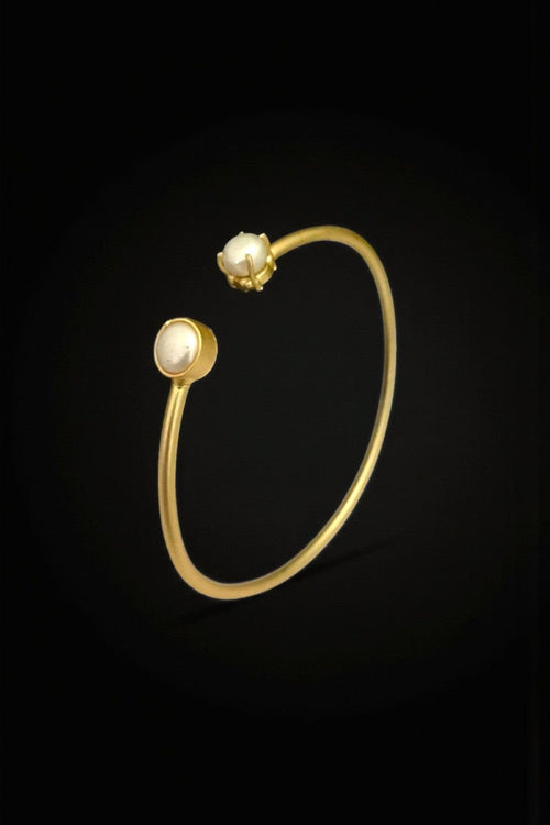 Aganya kreation Bracelets Masha Real Pearl Bracelet - Elegant Gold-Plated Design