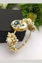 Aganya kreation Bracelets Meera Real Pearl Bracelet - Elegant Gold-Plated Design