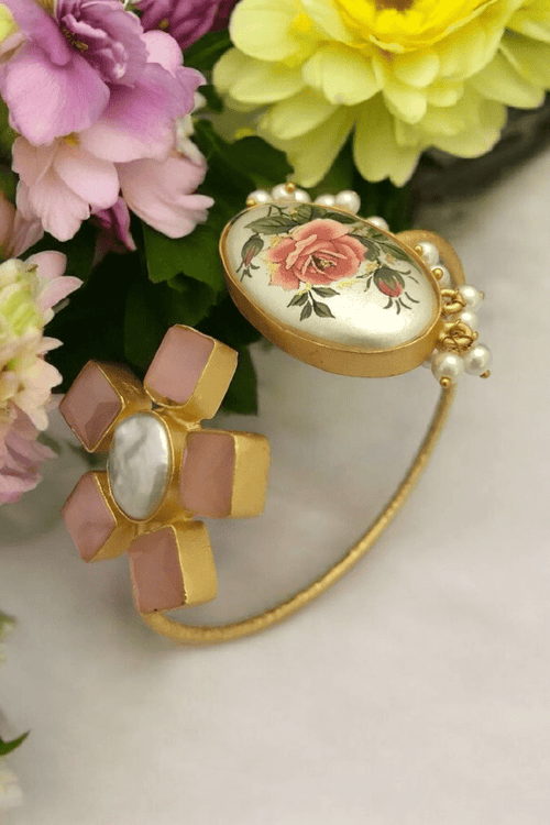 Aganya kreation Bracelets Nidra Real Pearl Bracelet - Elegant Gold-Plated Design