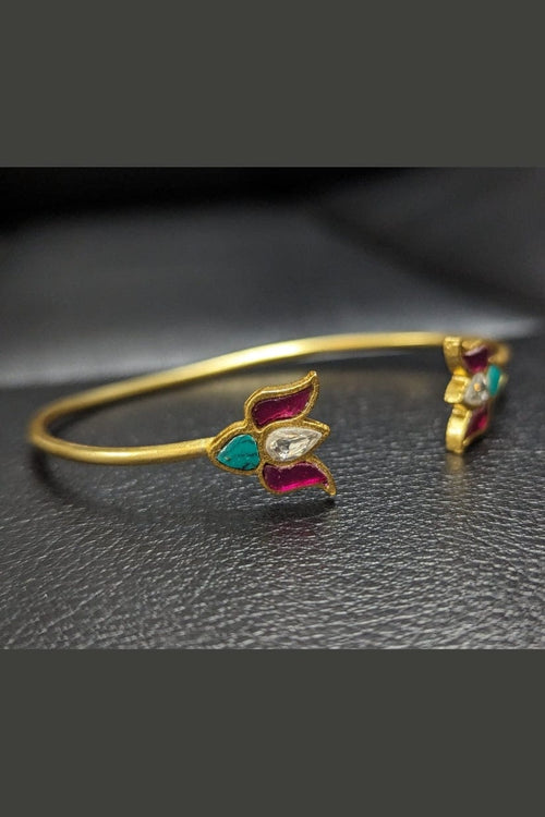 Aganya kreation Bracelets Padma Bracelet - Handcrafted Turquoise & Kundan Jewelry