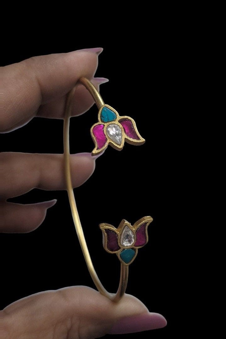 Aganya kreation Bracelets Padma Bracelet - Handcrafted Turquoise & Kundan Jewelry