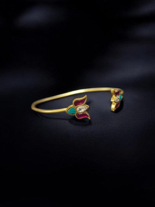 Aganya kreation Bracelets Padma Bracelet - Handcrafted Turquoise & Kundan Jewelry