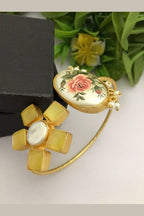 Aganya kreation Bracelets Qushi Real Pearl Bracelet - Elegant Gold-Plated Design