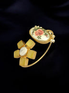 Aganya kreation Bracelets Qushi Real Pearl Bracelet - Elegant Gold-Plated Design