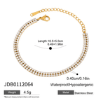 Aganya kreation Bracelets Tennis bracelet-GOLD – 18k Gold Plated Stainless Steel Tarnish Free Waterproof Female Jewellery