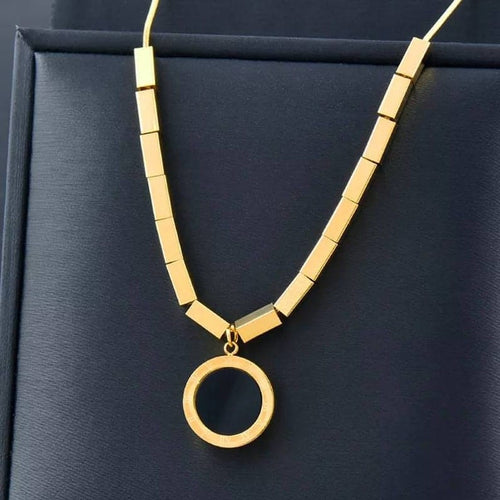 C-201 18k Gold Plated Stainless Steel Tarnish Free Waterproof Female Necklace
