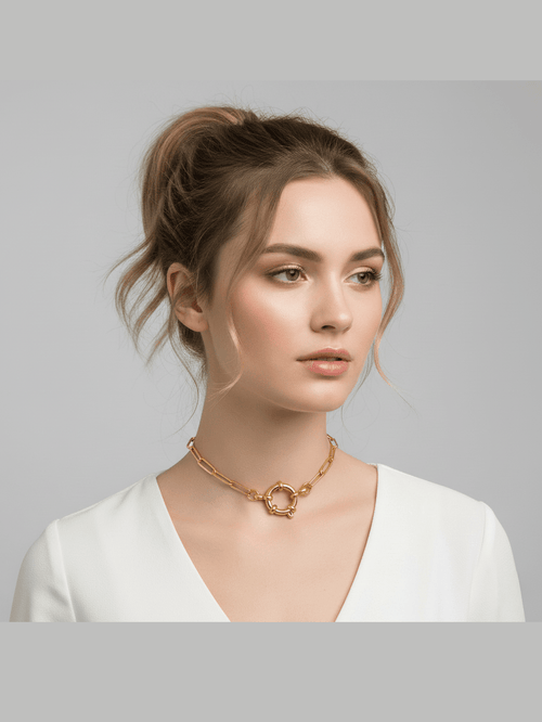 Aganya kreation C-267 – 18k Gold Plated Stainless Steel Tarnish Free Waterproof Female Jewellery