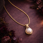 Aganya kreation Chain Moon– 18k Gold Plated Stainless Steel Tarnish Free Waterproof Female Jewellery White and golden