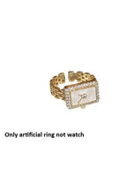 Aganya kreation Charmi Ring 18k Gold Plated Stainless Steel Tarnish Free Waterproof Female Jewellery