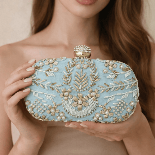 Aganya kreation Clutches Aachal Clutch - Premium Handmade Silk Accessory
