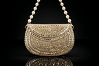 Aganya kreation Clutches Aaradhya Luxury Gold Kundan & Pearl Clutch